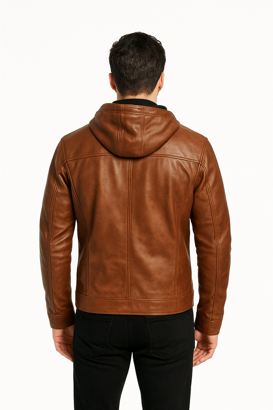 DZ04 Brown Leather Jacket