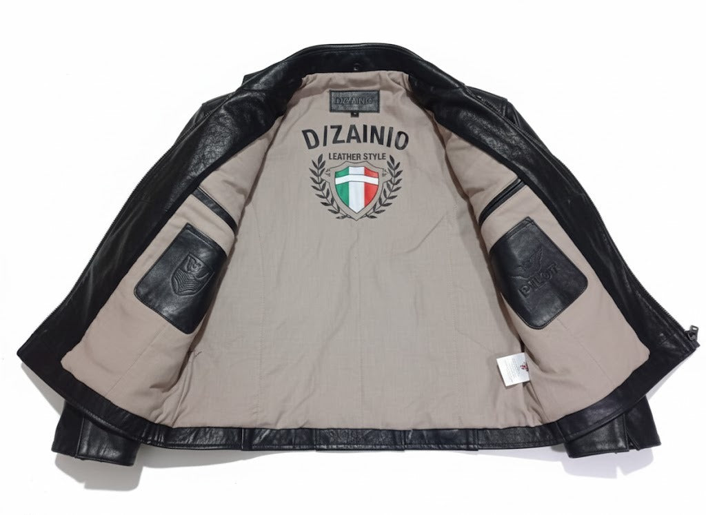 DZ02 Black Leather Jacket