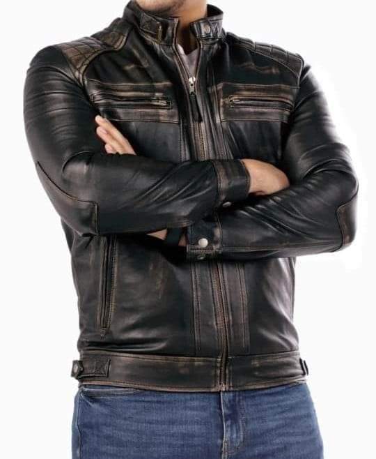 DZ01 Cafe Racer Leather Jacket