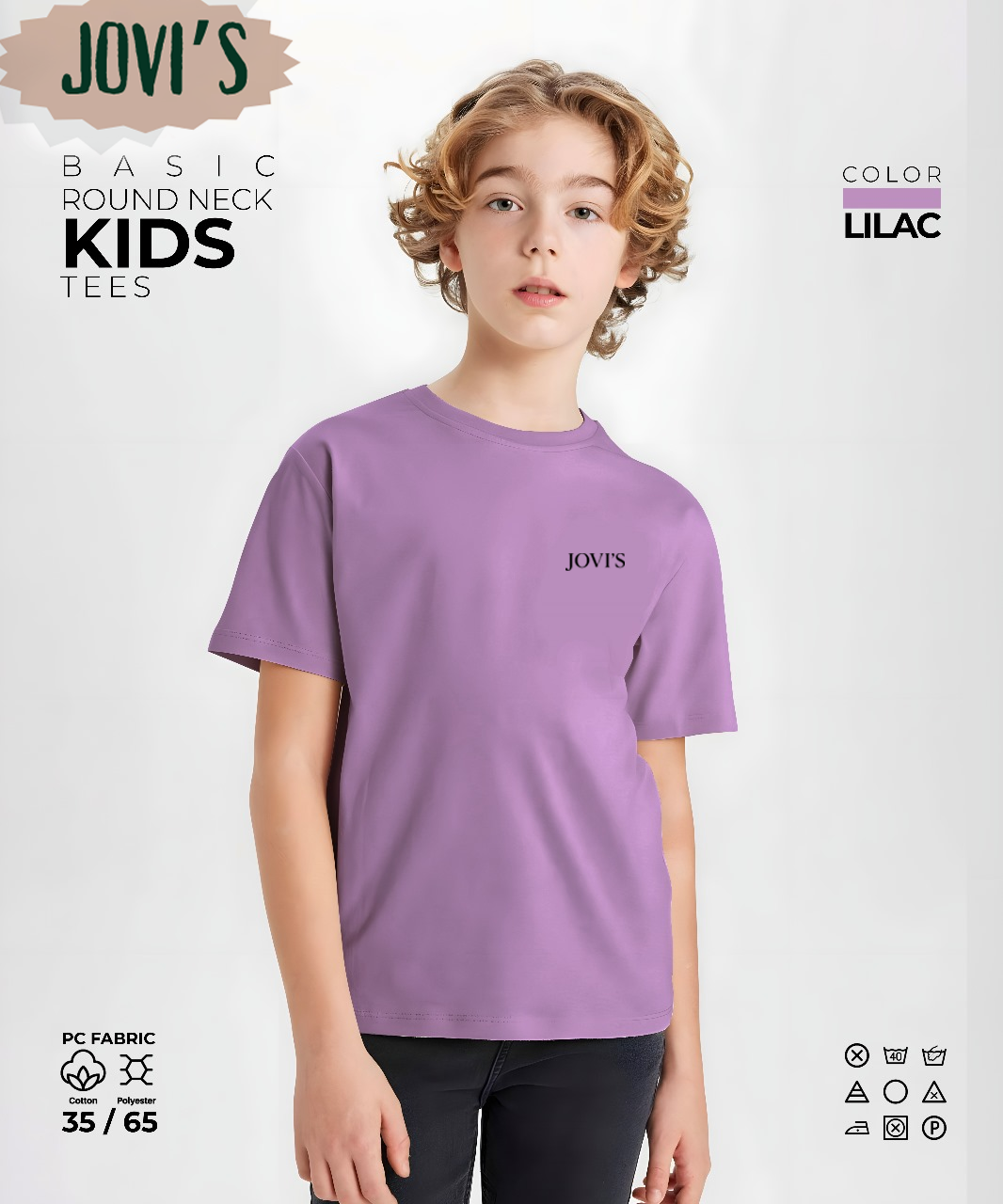 Jovi's Kid's Basic Round Neck T-Shirt