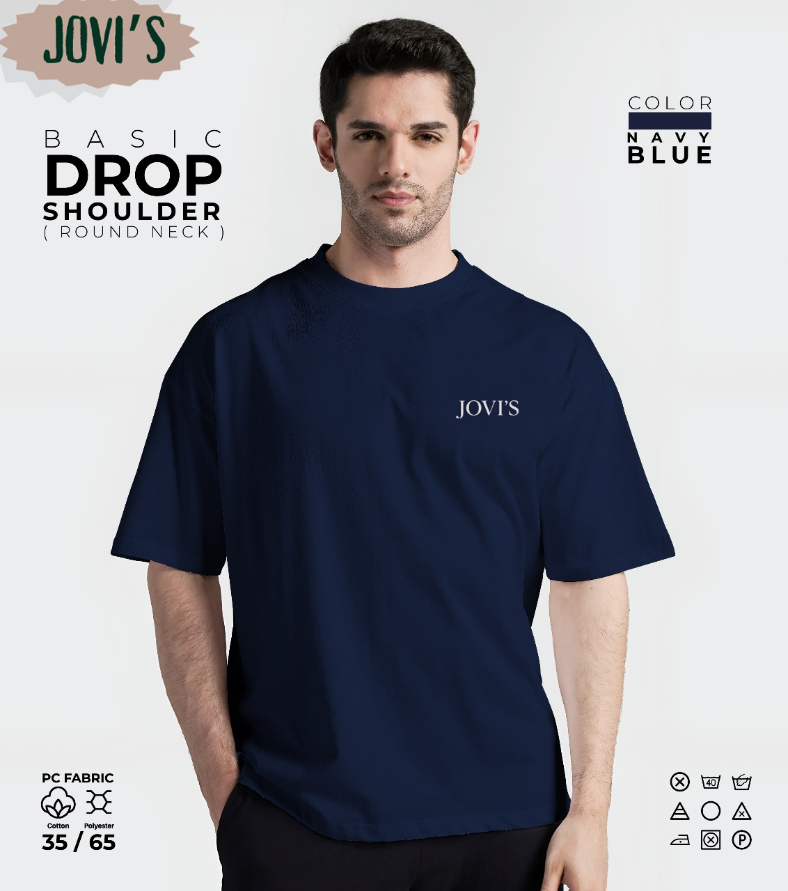 Basic Drop Shoulder Round Neck