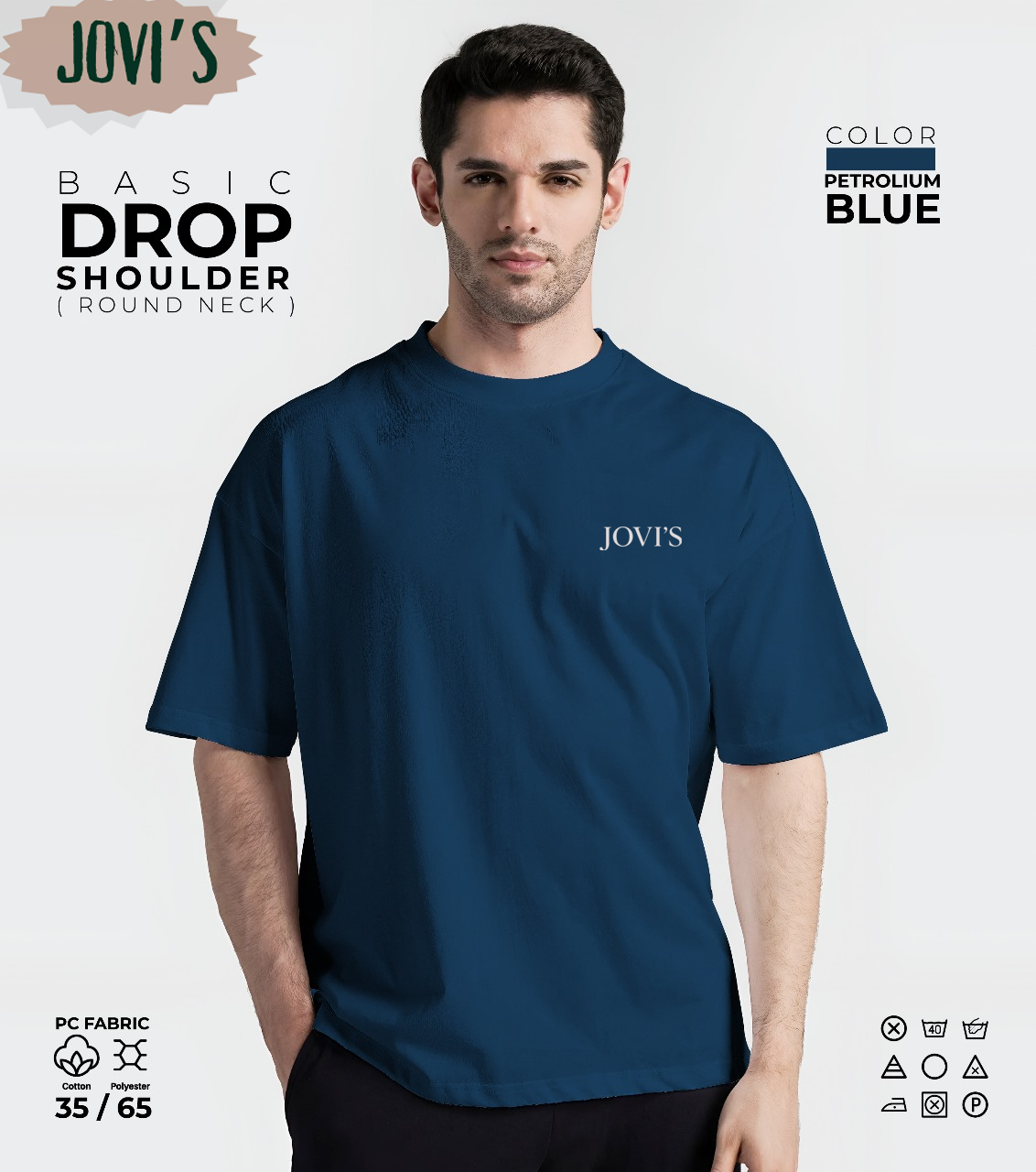 Basic Drop Shoulder Round Neck