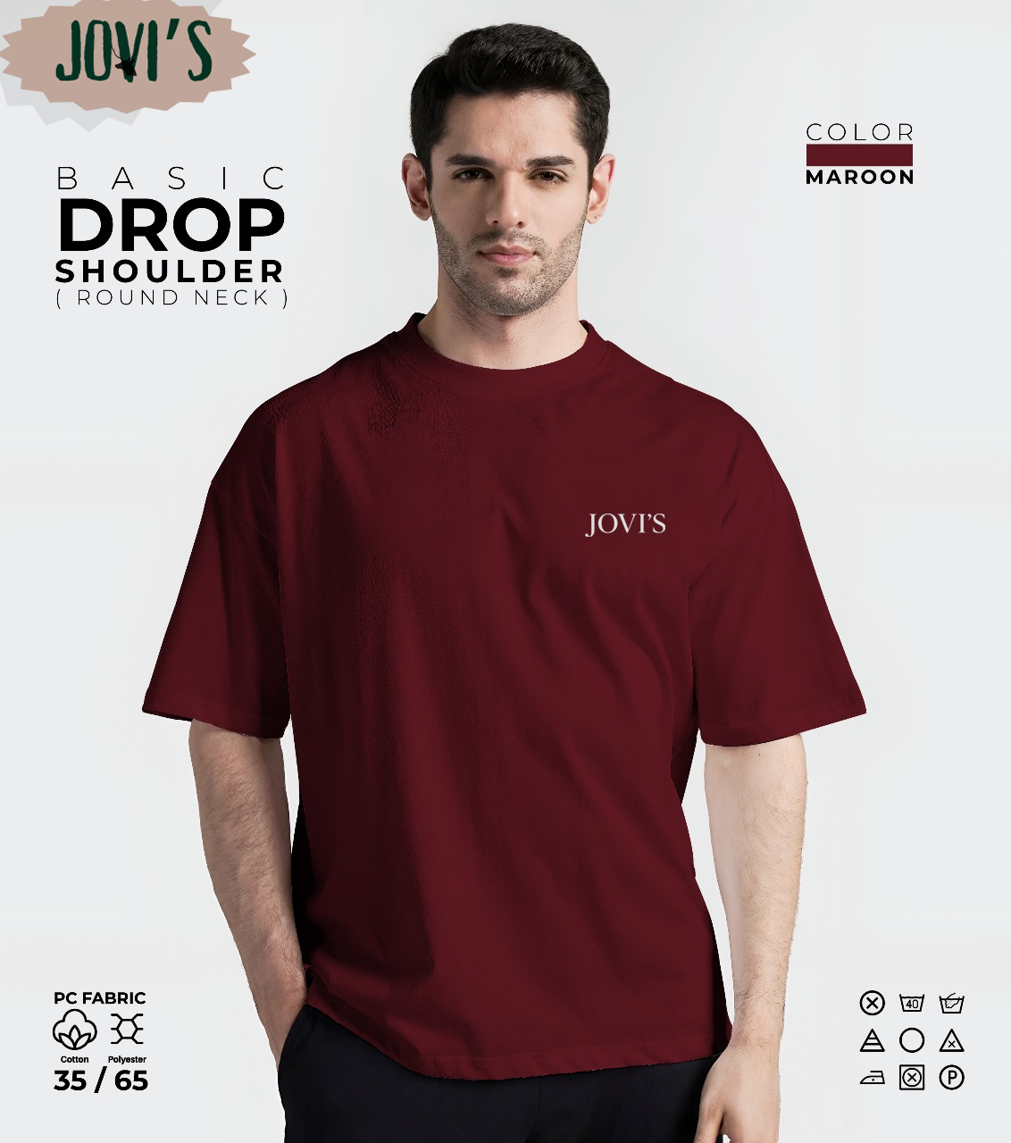 Basic Drop Shoulder Round Neck
