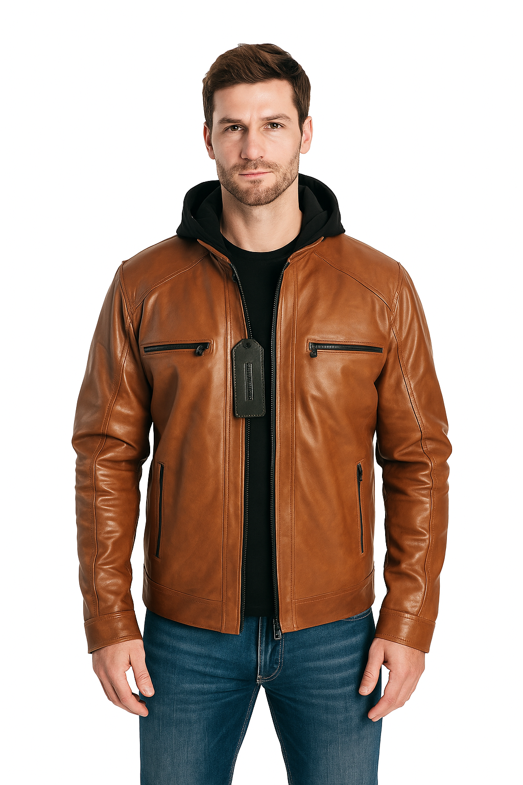 DZ04 Brown Leather Jacket