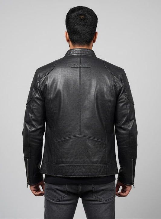 DZ02 Black Leather Jacket