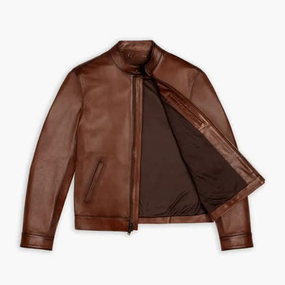 DZ06 Brown Leather Jacket