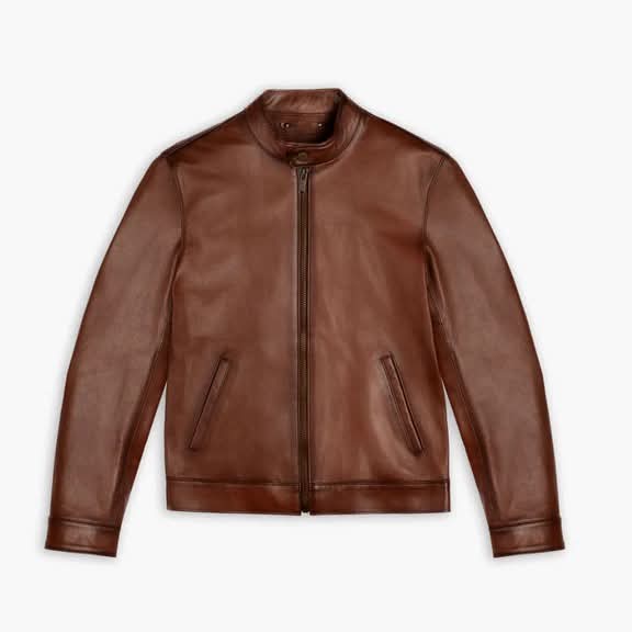 DZ06 Brown Leather Jacket