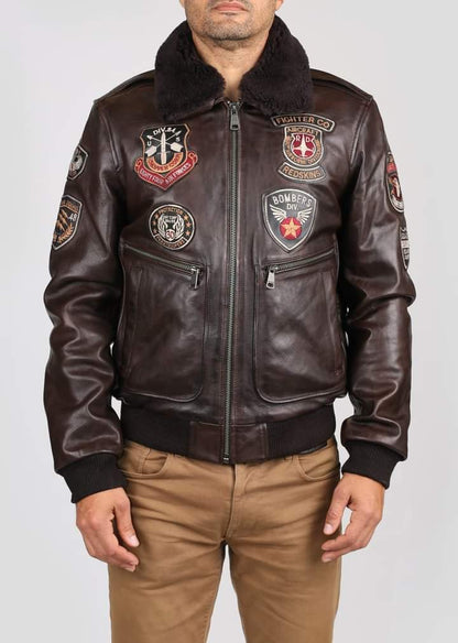 DZ08 Top Gun Leather Jacket