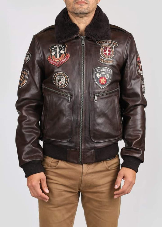 DZ08 Top Gun Leather Jacket