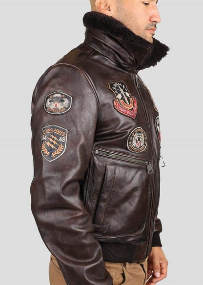 DZ08 Top Gun Leather Jacket
