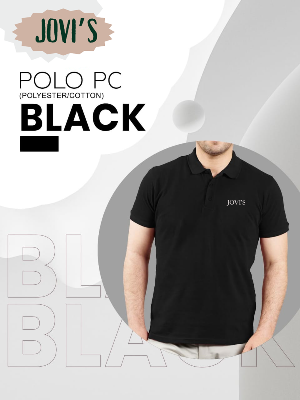 Jovi's Polo PC Black Collar Shirt