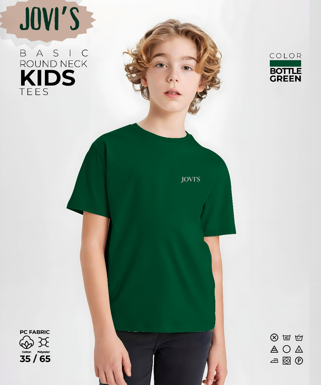 Jovi's Kid's Basic Round Neck T-Shirt