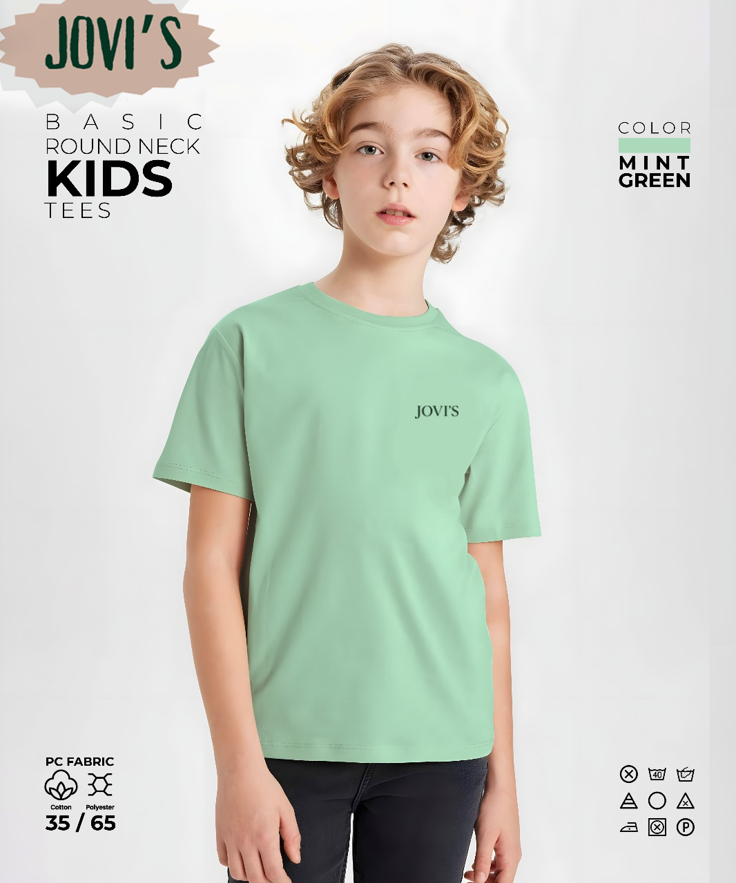 Jovi's Kid's Basic Round Neck T-Shirt