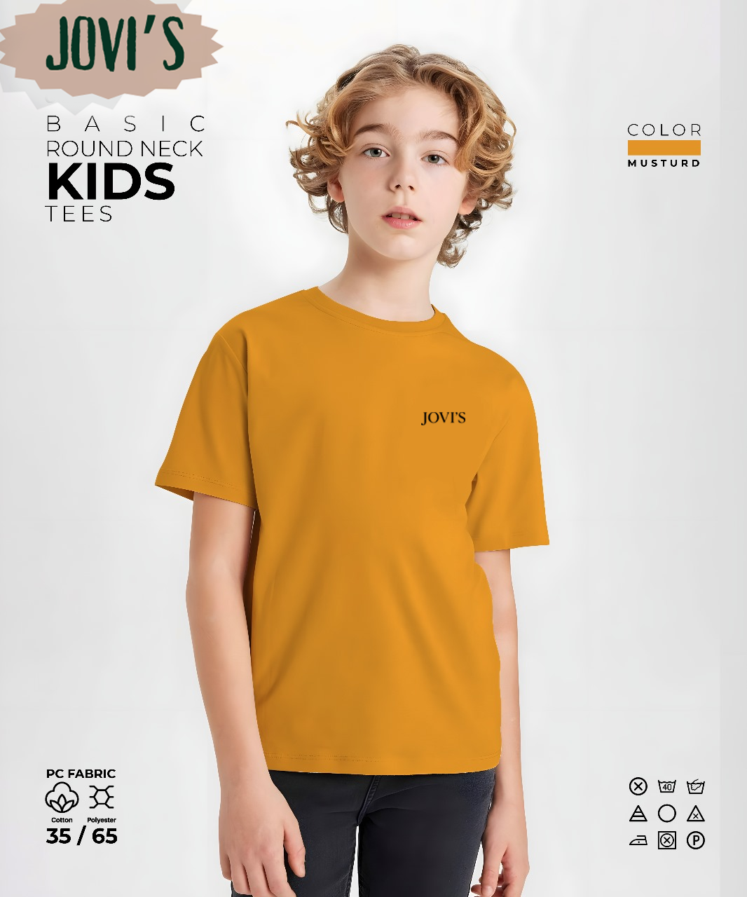 Jovi's Kid's Basic Round Neck T-Shirt