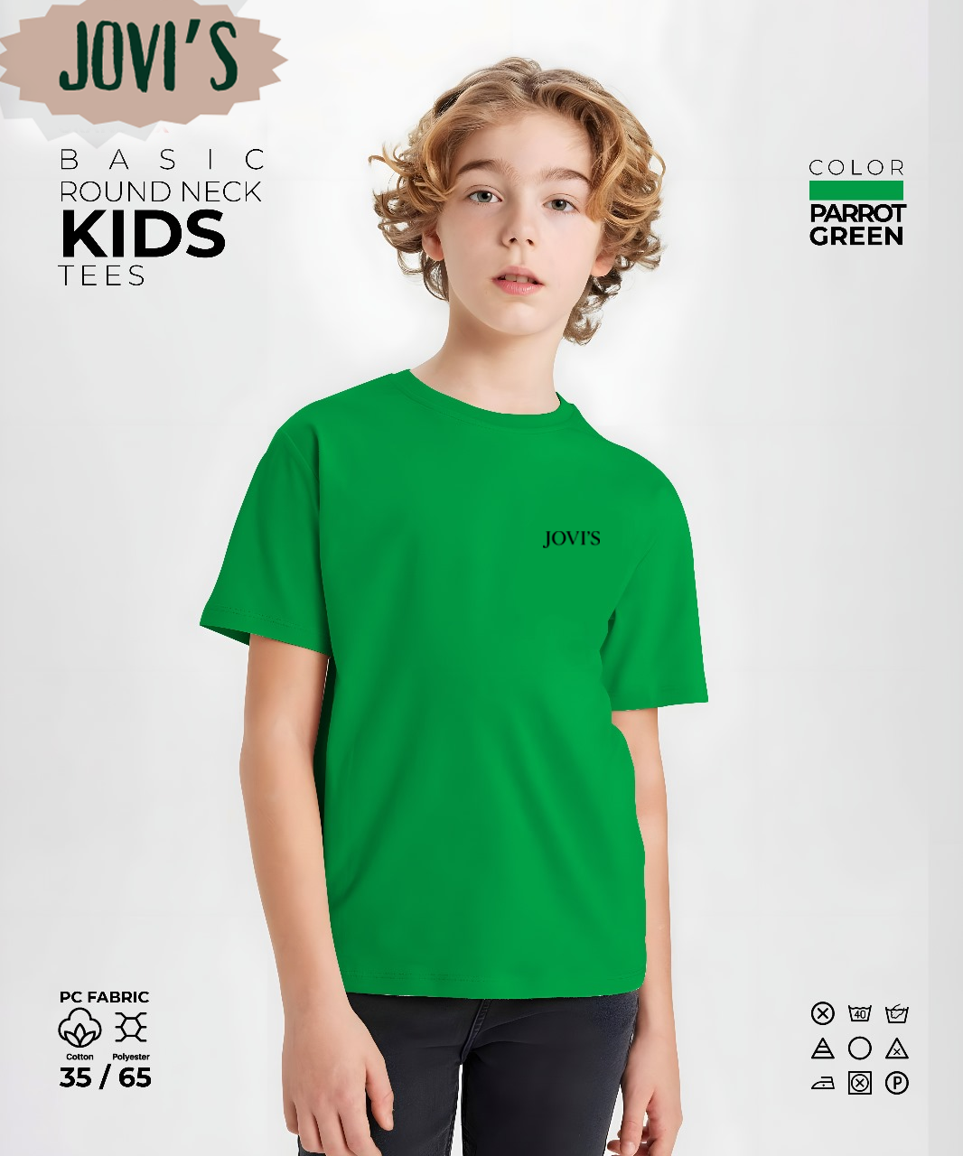 Jovi's Kid's Basic Round Neck T-Shirt