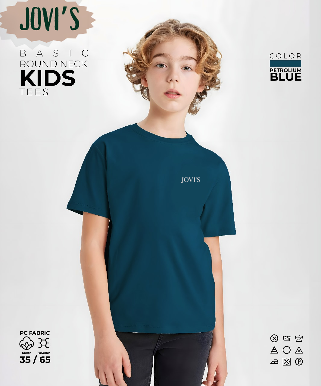 Jovi's Kid's Basic Round Neck T-Shirt