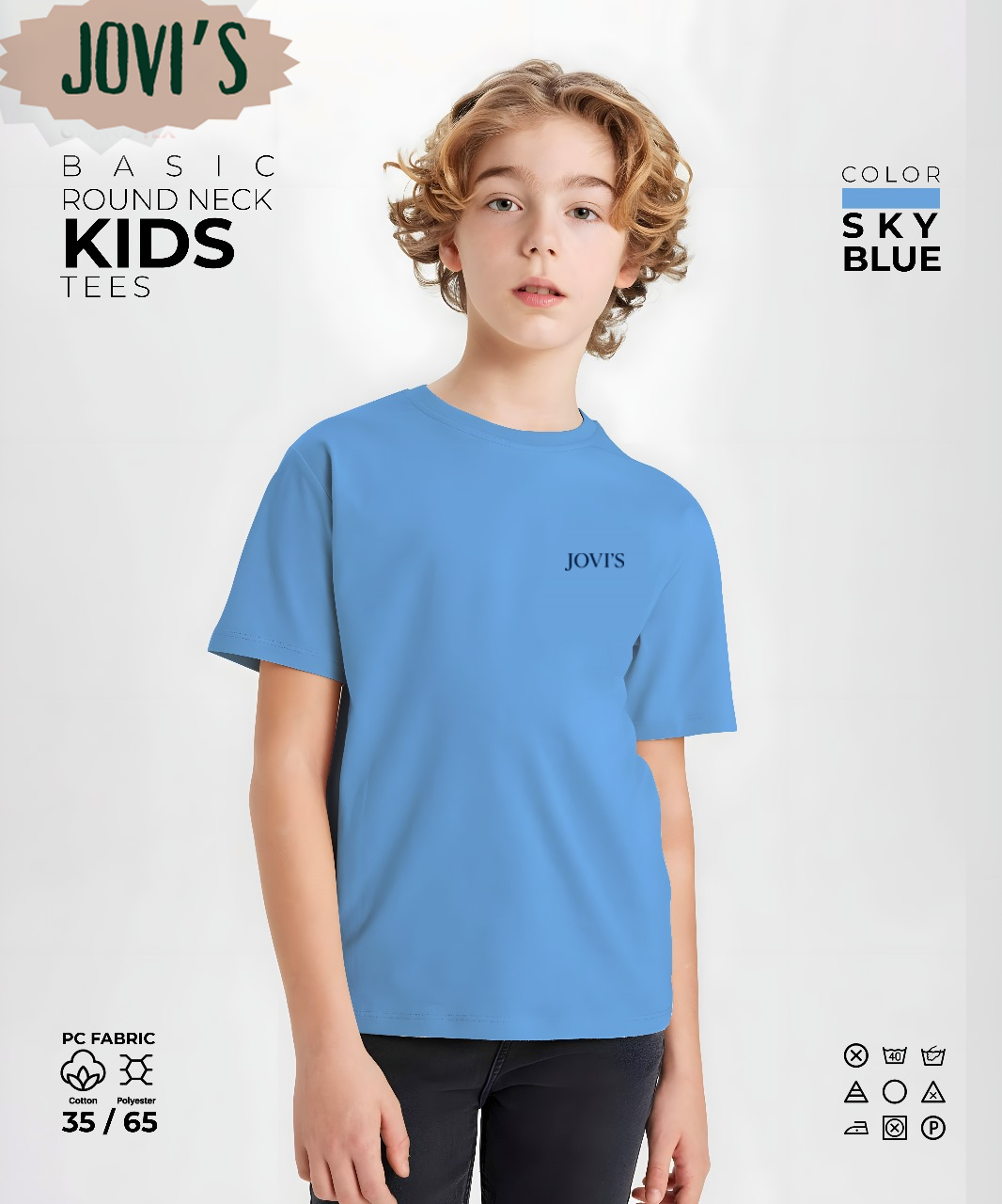 Jovi's Kid's Basic Round Neck T-Shirt